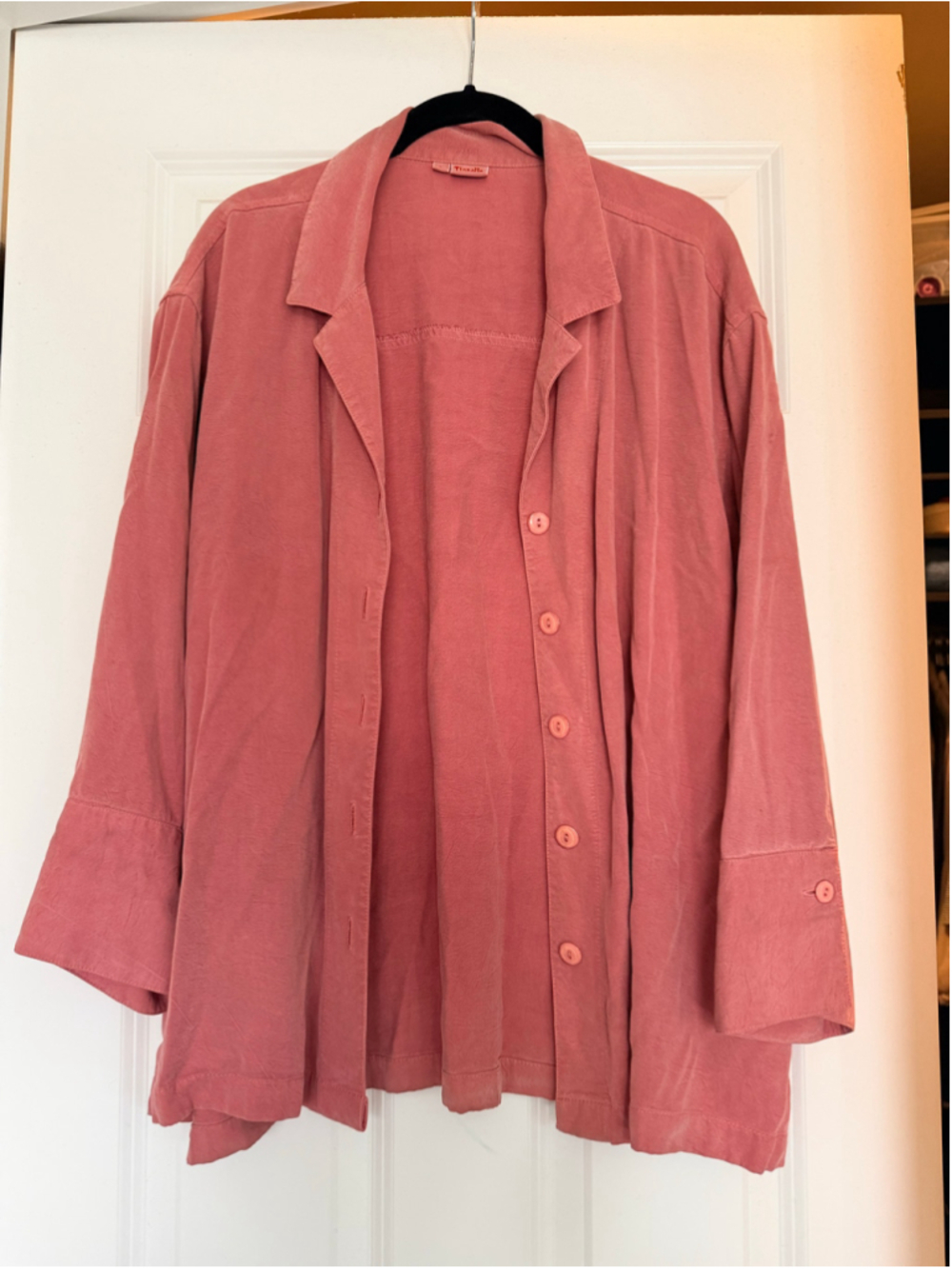 Women's Tianello Button Down Shirt Size S Pink